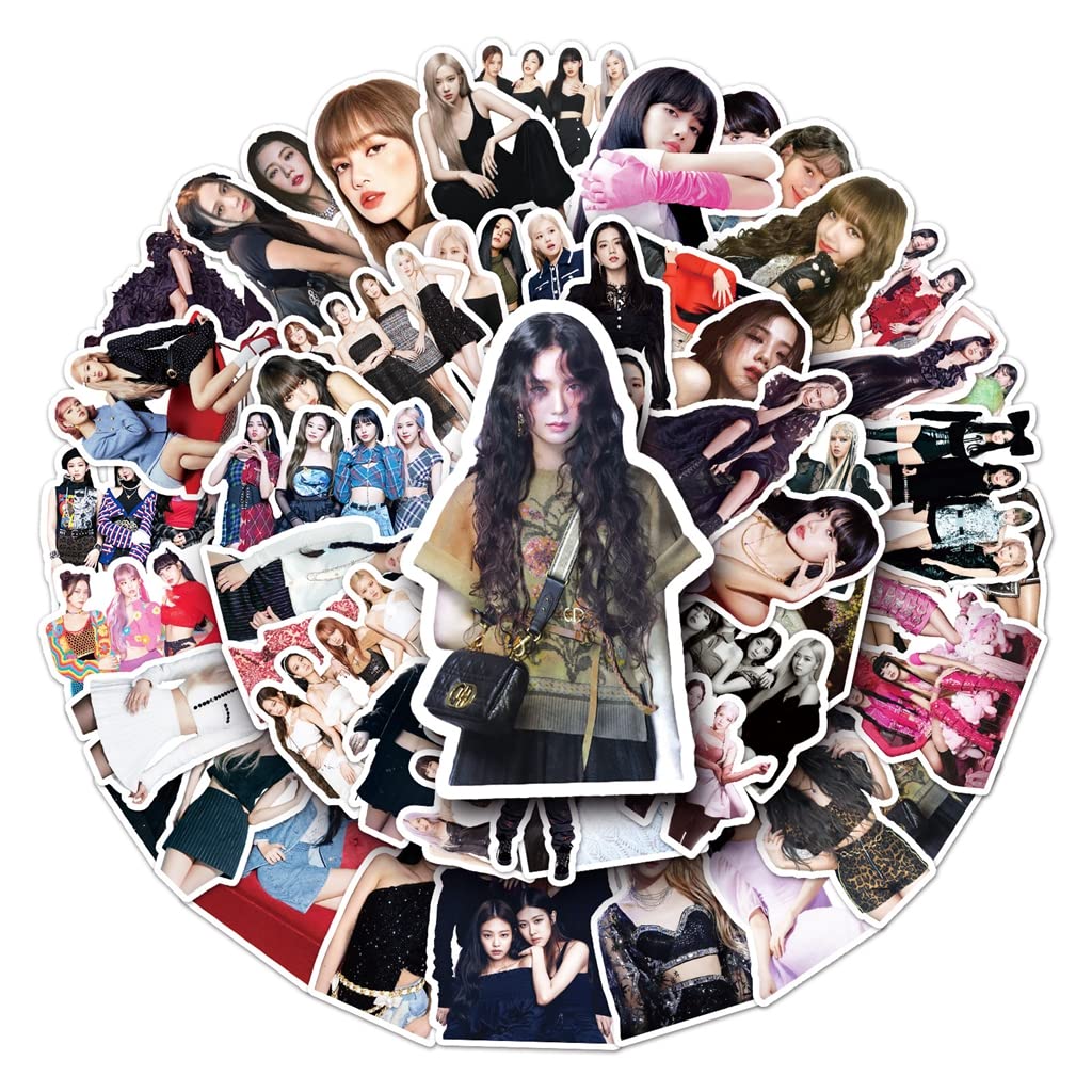 HASTHIP 50 Sheet BLACKPINK Sticker Figures Sticker Phone Case Sticker Decorative Stickers for Sketchbook, Aesthetic Stickers, Bicycle DIY Laptop Wall Decoration Skateboard Stickers HASTHIP 50 Sheet BLACKPINK Sticker Figures Sticker Phone Case Sticker Decorative Stickers for Sketchbook, Aesthetic Stickers, Bicycle DIY Laptop Wall Decoration Skateboard Stickers